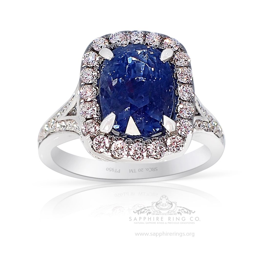 Ceylon Sapphire Ring, 4.21 Ct Untreated