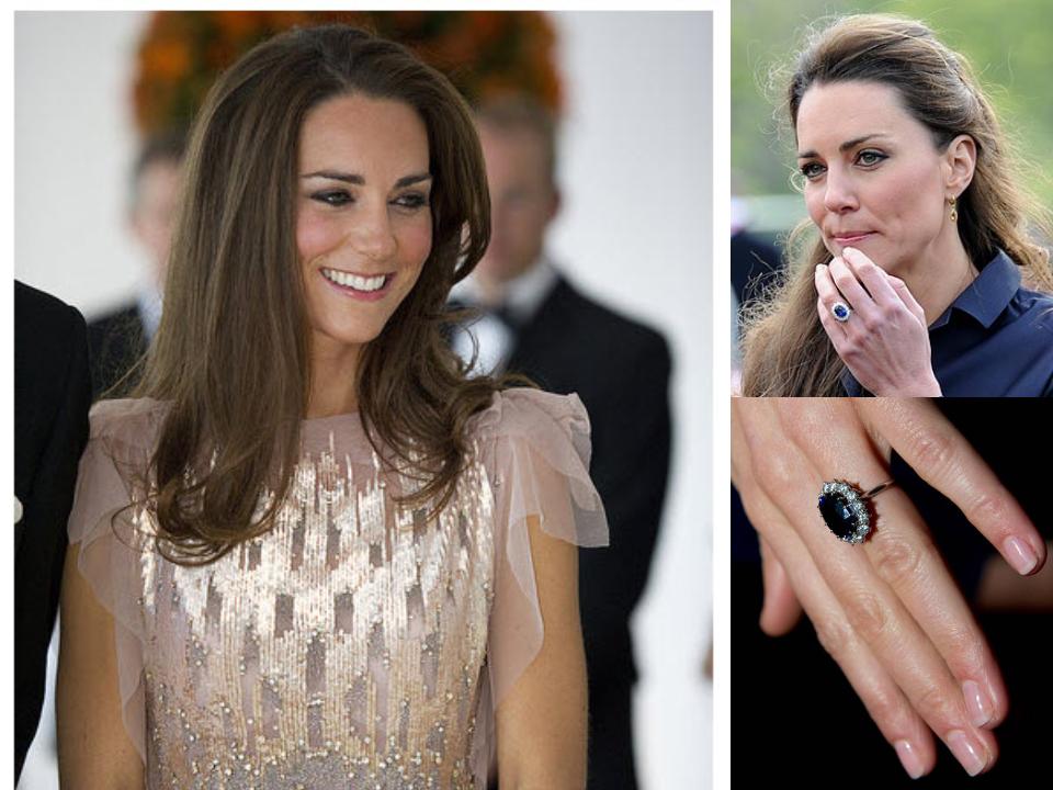 kate with sapphire ring