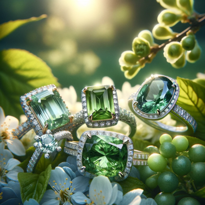 Green Sapphire rings