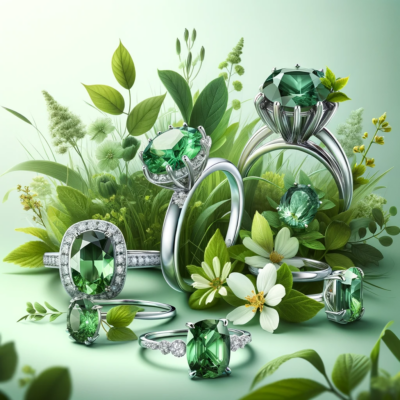 Green Sapphire Engagement rings