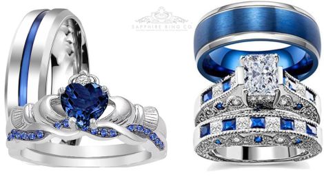3 Piece Wedding Ring Sets
