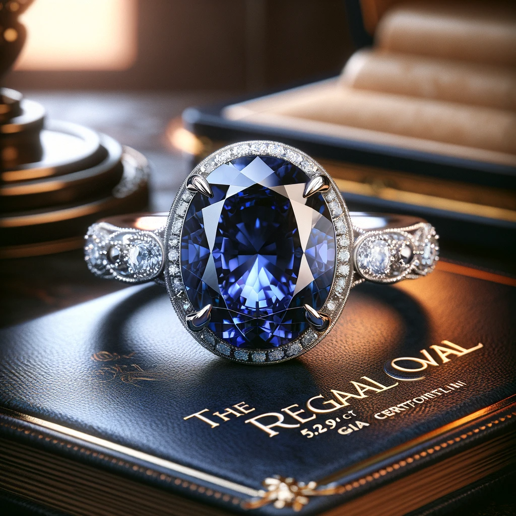 magnificent 5.29 ct GIA certified sapphire ring